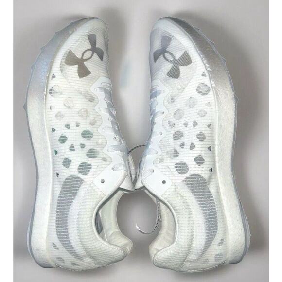 Under Armour Shakedown Elite White Track Field Race Run Spikes Shoes Mens 9.5 main image 9